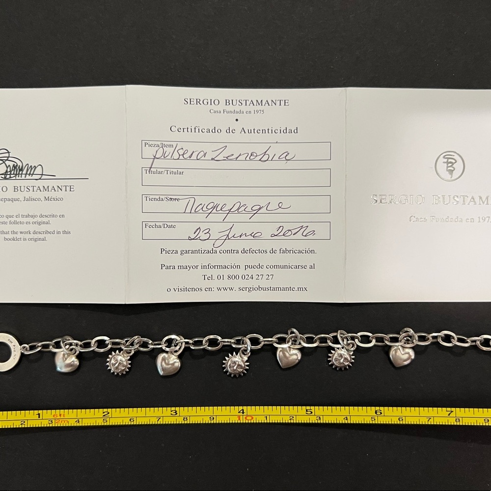 Sergio Bustamante bracelet sun and hearts